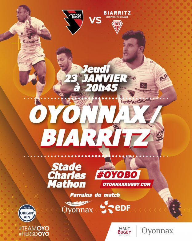 Match Oyonnax Rugby