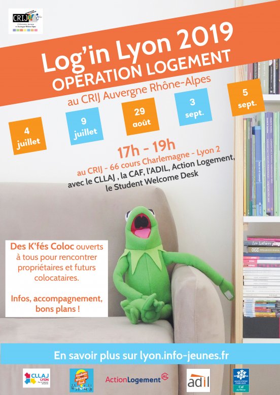 Log’in Lyon 2019, opération logement, K'fés coloc', CRIJ Auvergne-Rhône-Alpes, Lyon 2e