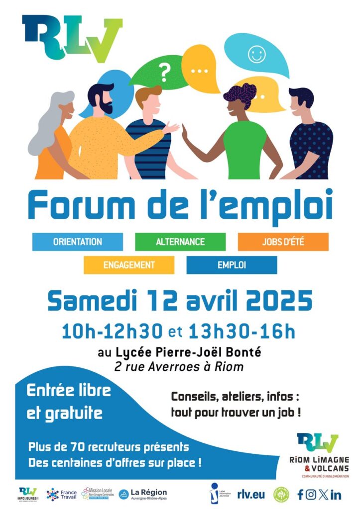 affiche forum de l'emploi RIOM 2025