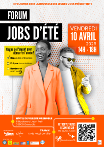 Affiche forum jobs d'été grenoble 2026