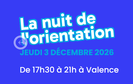 Affiche de la Nuit de l'Orientation de Valence, 3 décembre 2026