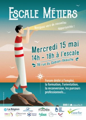 illustration d'un matelot avec une longue vue en faisseau lumineux