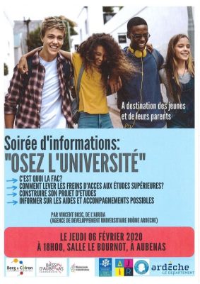 affiche Osez l'université le 6 février 2020 à Aubenas