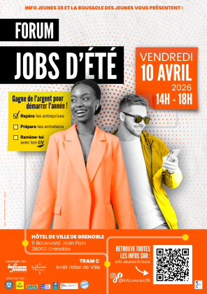 Affiche forum jobs d'été grenoble 2026