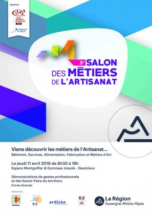 Affiche 3ème salon de l'artisanat Davézieux 11 avril 2019