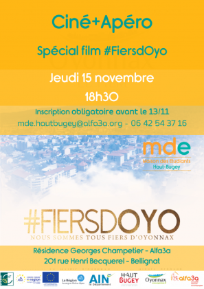 Soirée Ciné+Apéro jeudi 15 novembre 18h30