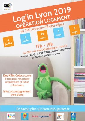 Log’in Lyon 2019, opération logement, K'fés coloc', CRIJ Auvergne-Rhône-Alpes, Lyon 2e