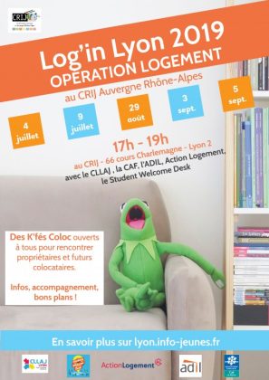 Log’in Lyon 2019, opération logement, K'fés coloc', CRIJ Auvergne-Rhône-Alpes, Lyon 2e