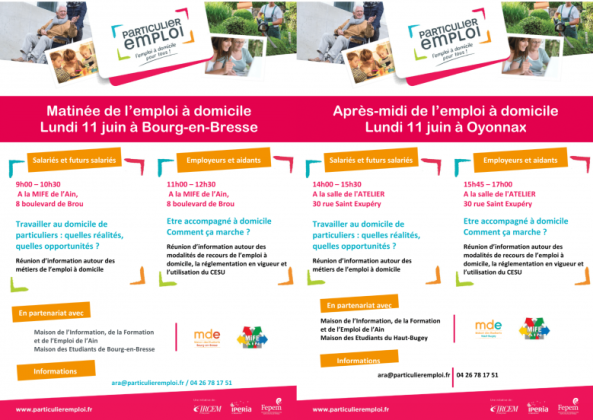 Journée d'information sur l'emploi à domicile