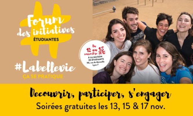 Forum des Initiatives Etudiantes, soirée UP & GO, mardi 13 novembre de 18h à 23h, Maison des étudiants, Lyon 7e