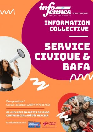 flyer communication sur le service civique et le bafa