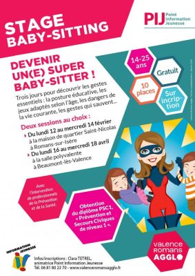 affiche stage baby-sitting