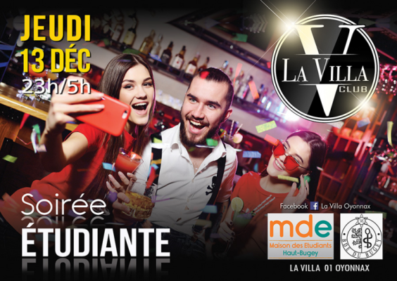 Soirée étudiante à La Villa Oyonnax