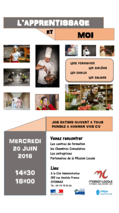 Après-midi job dating apprentissage