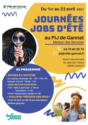 Affiche gannat job d'été
