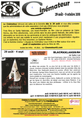 Première page programmation Cinémateur