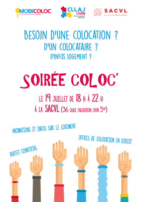 soirée coloc jeudi 19 juillet cllaj sacvl lyon 5e